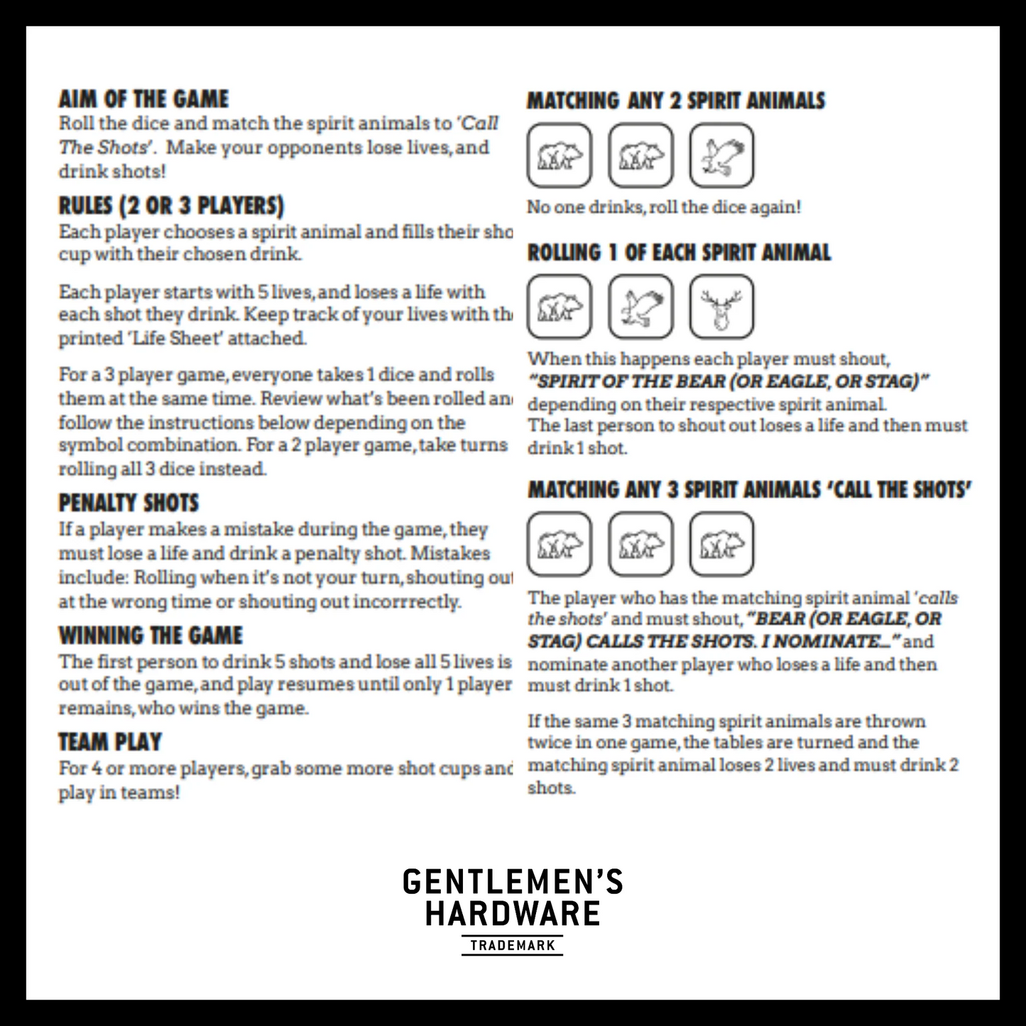 Campfire Call the Shots! Shot Cup and Dice Game
