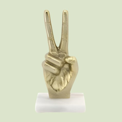 Gold Peace Sign