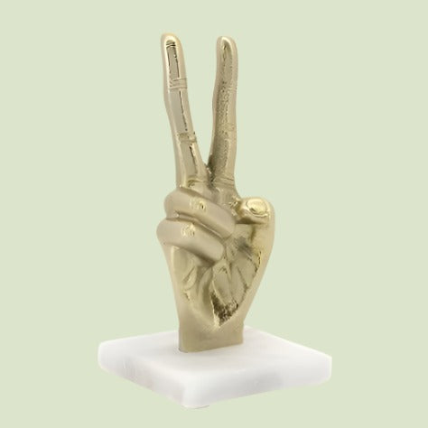 Gold Peace Sign