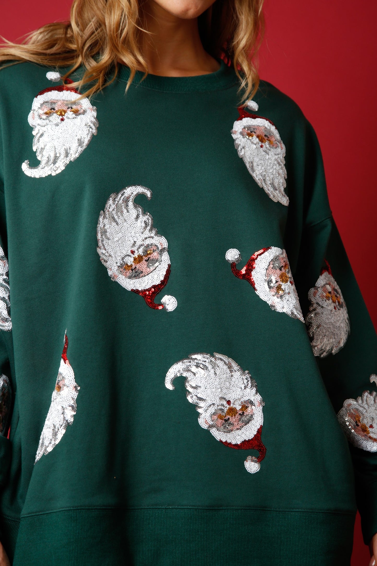 Sequin Santa Sweater