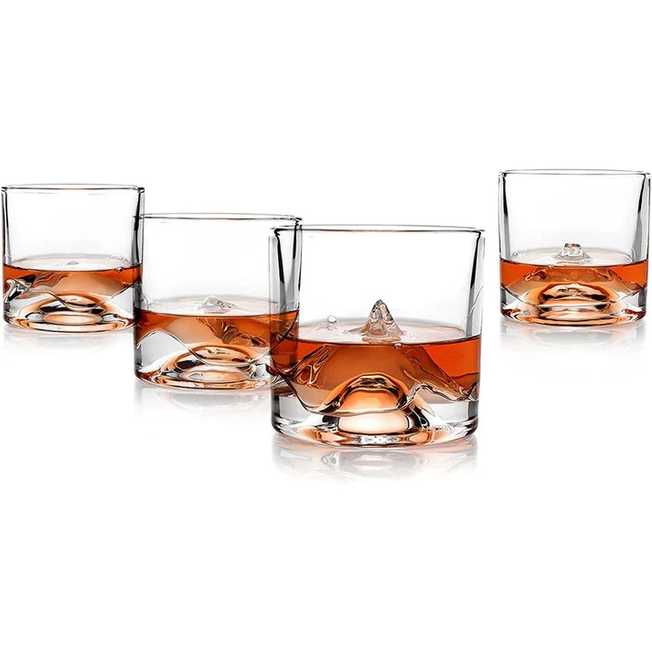Crystal Whiskey Peaks Glass - Set of 4