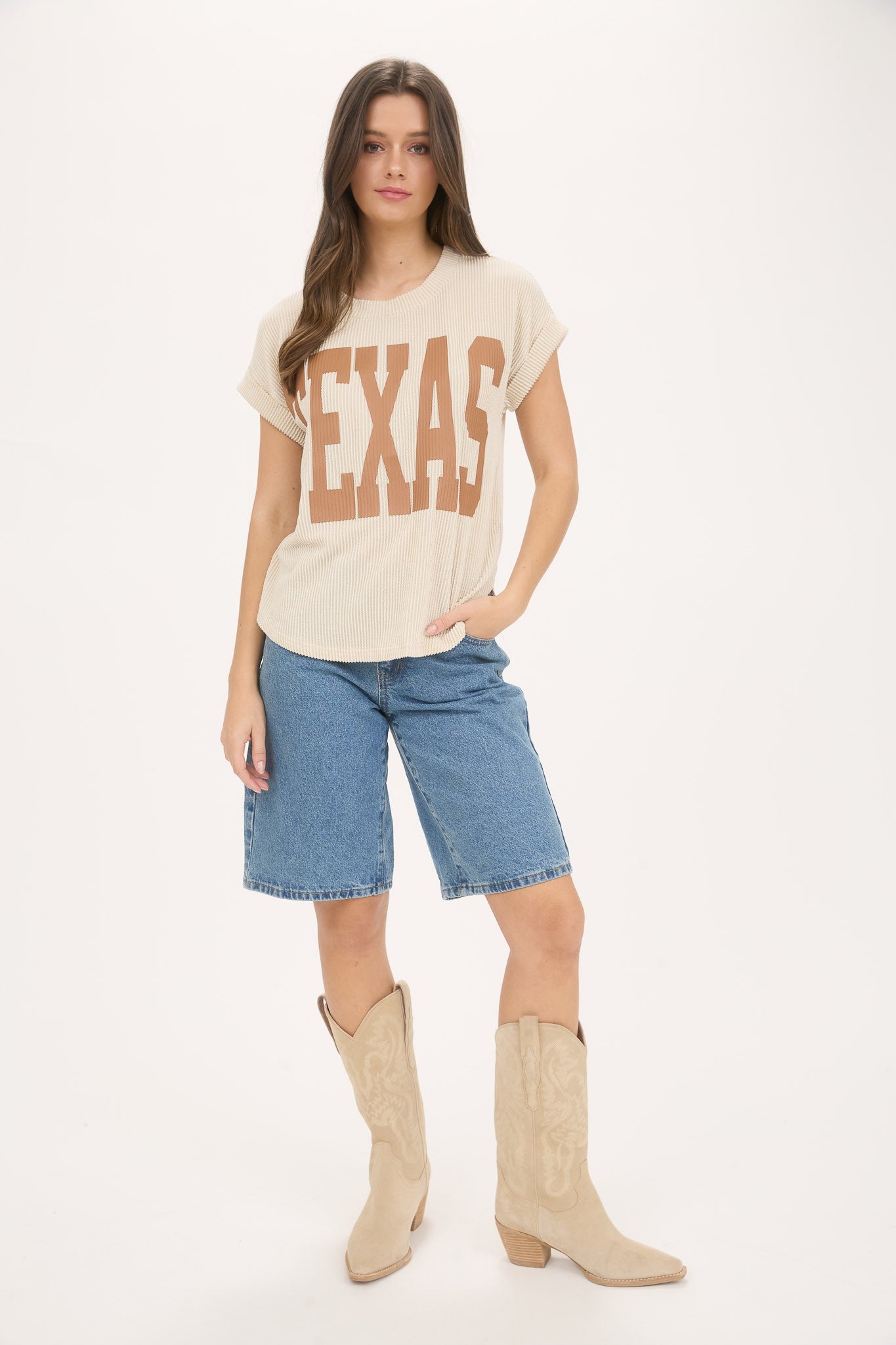 Texas SS Sweater Knit Shirt