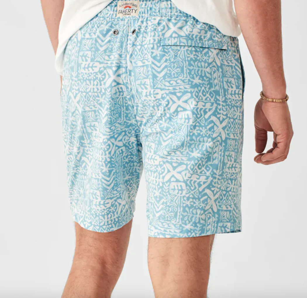 Faherty Beacon Trunk - Blue Beach Tile