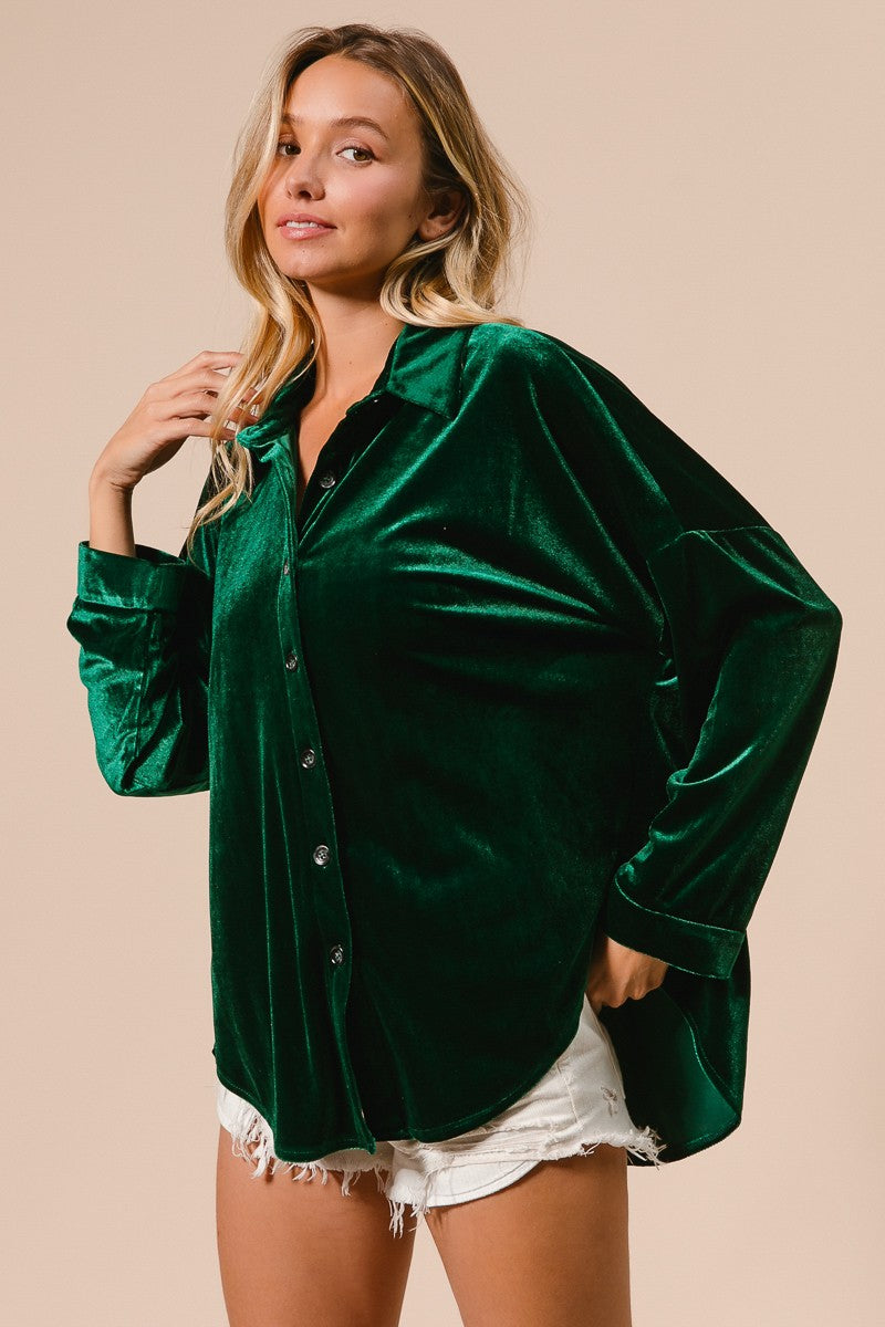Viola Velvet Shirt Top
