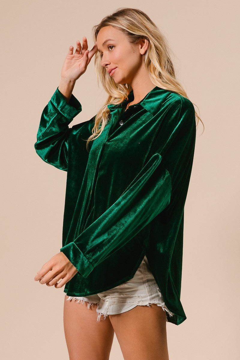 Viola Velvet Shirt Top