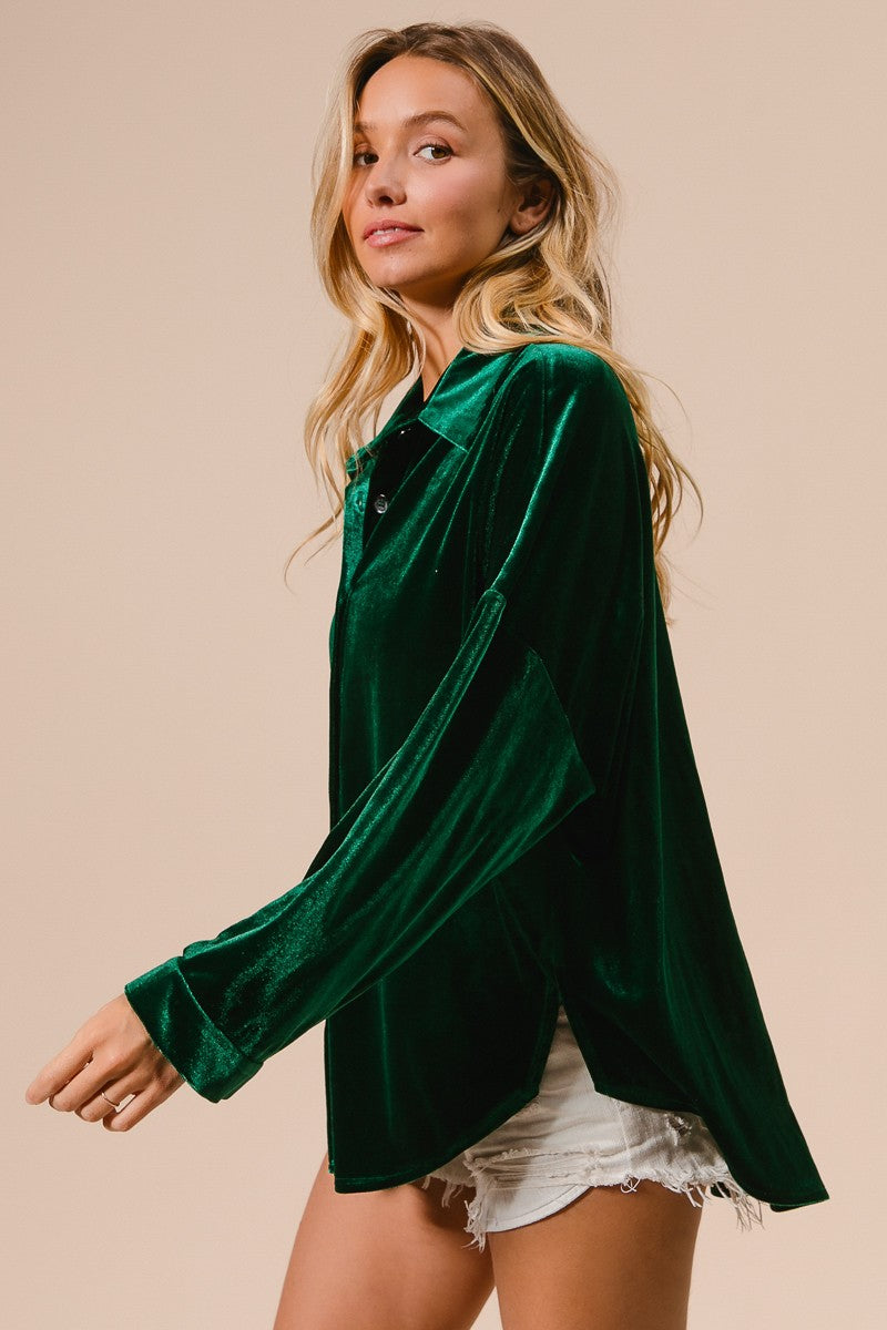 Viola Velvet Shirt Top
