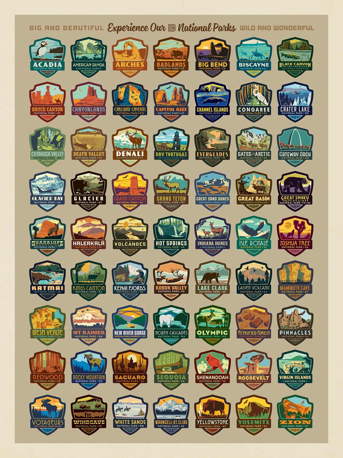 Puzzle - National Parks Emblems