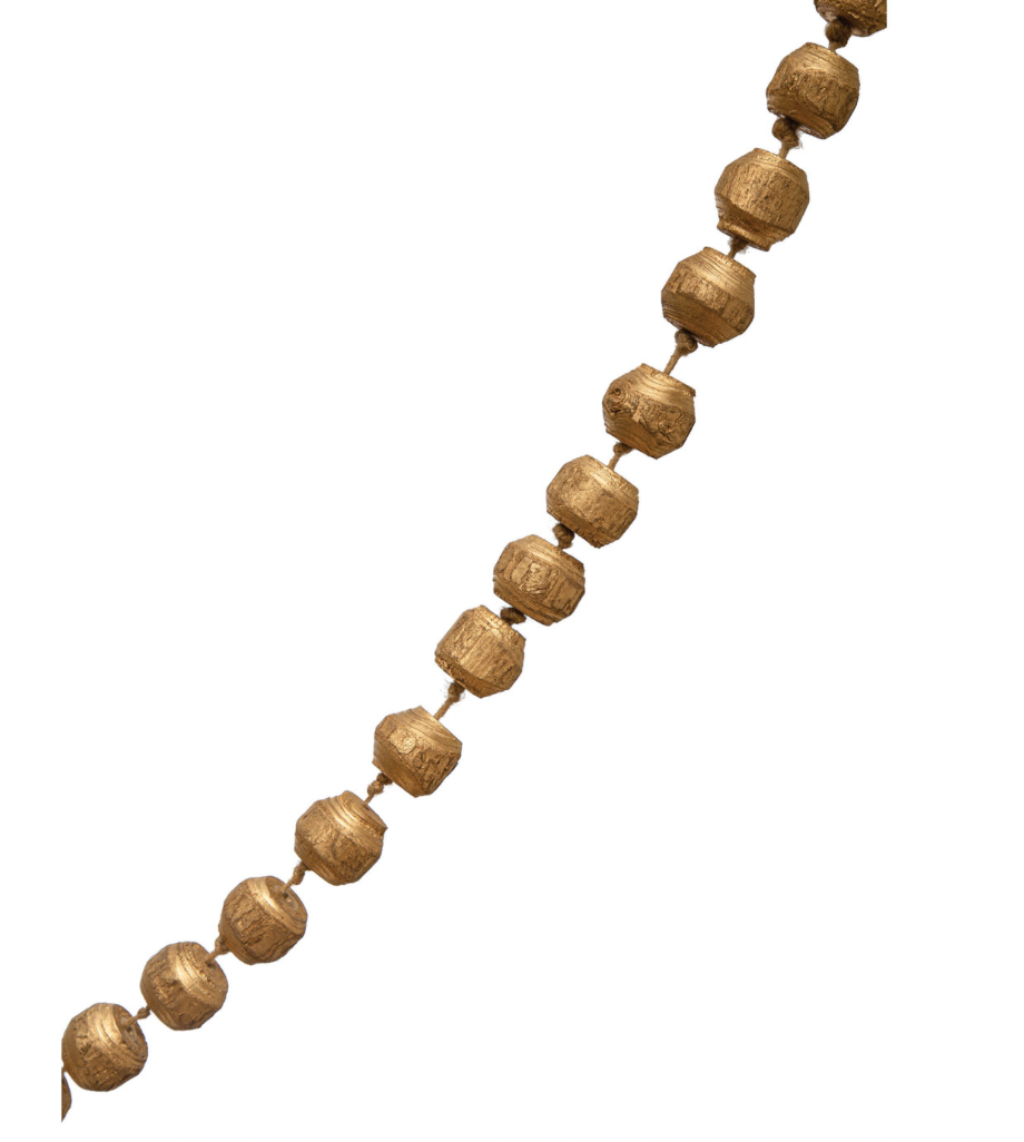 Carved Paulownia Wood Bead Garland