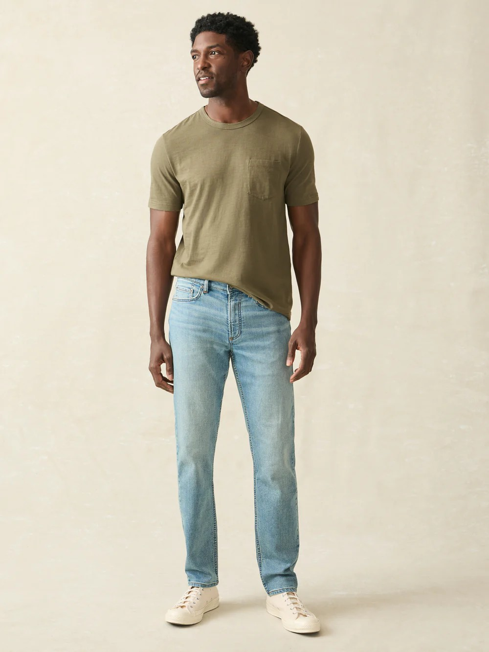 Faherty Stretch Terry Indigo 5Pocket - Eastern Shore Wash