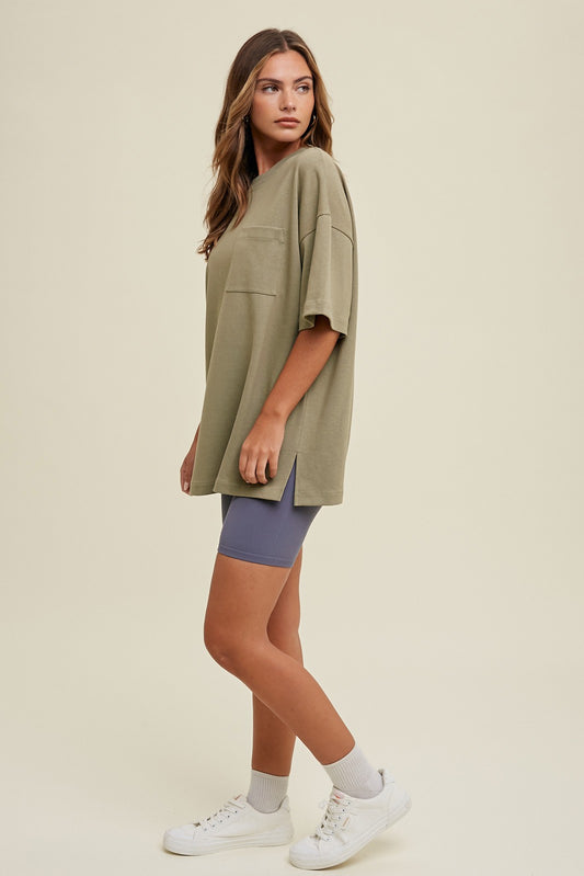 Oversized Boyfriend Tee - Stone