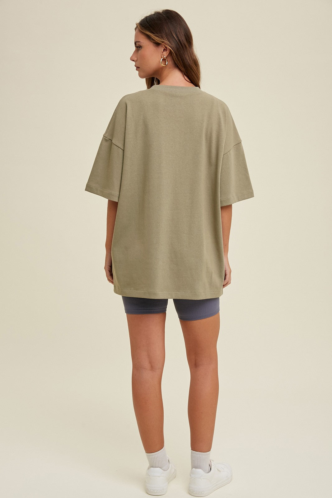 Oversized Boyfriend Tee - Stone