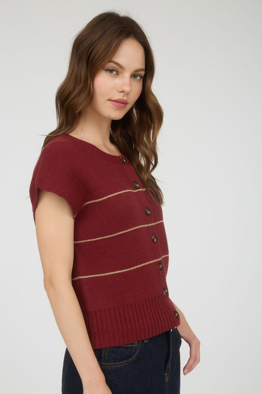 Gemma SS Knit Cardigan