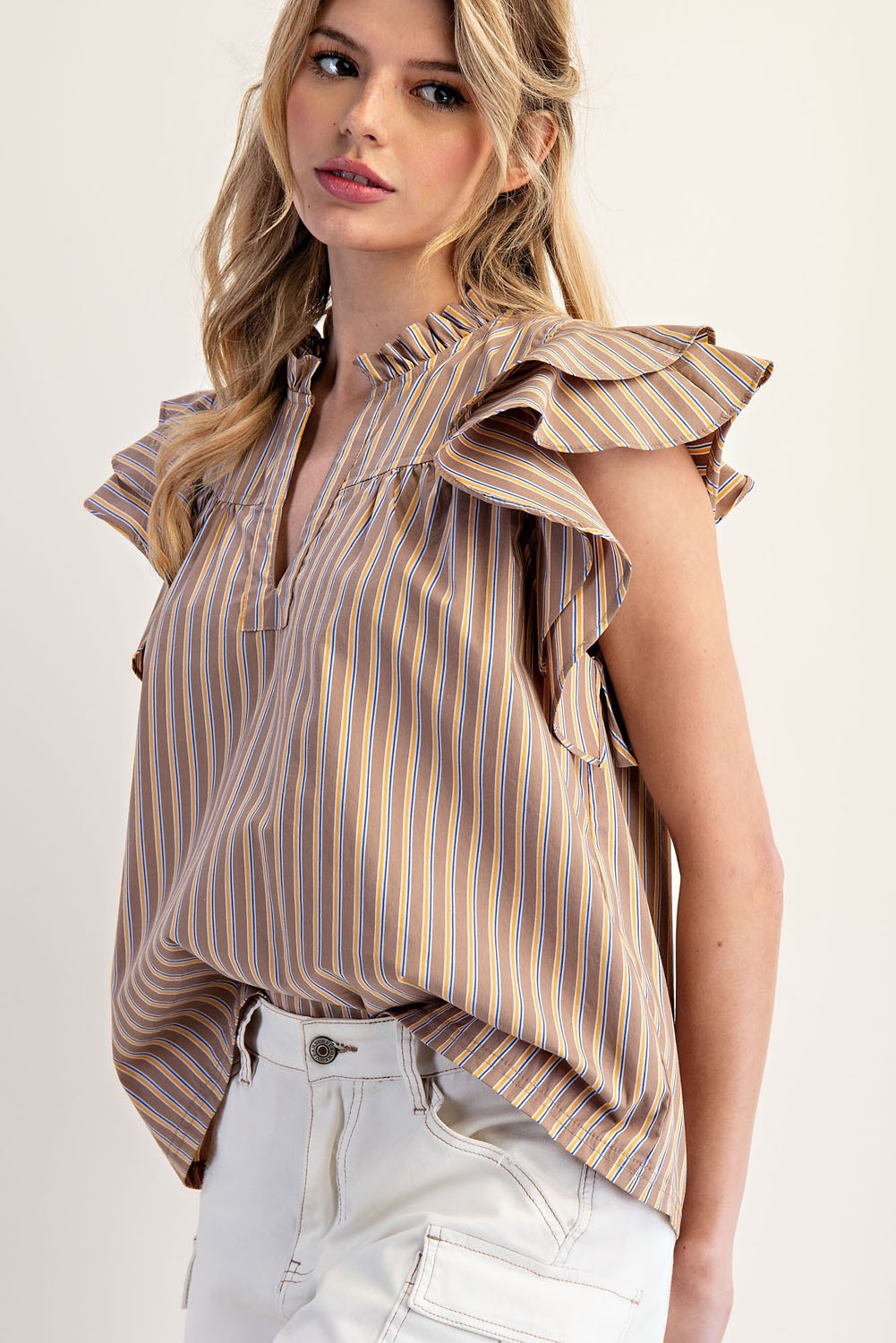 Illusion Flutter Sleeve Top