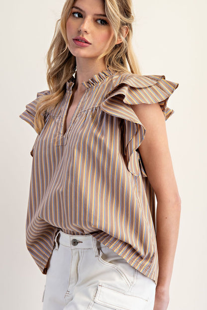 Illusion Flutter Sleeve Top