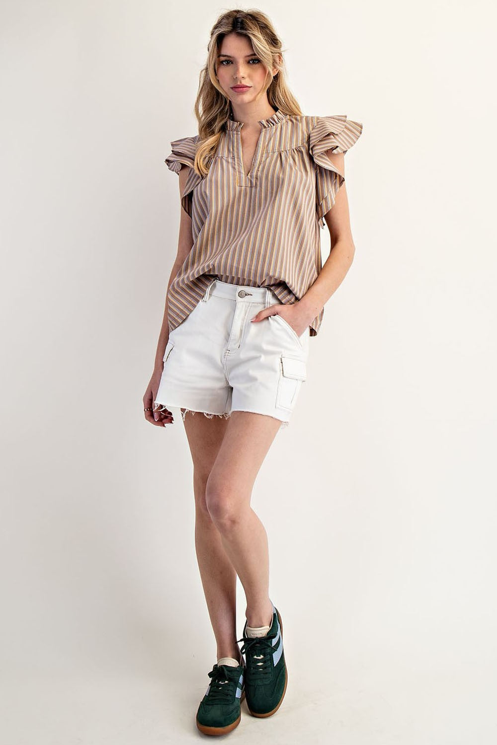 Illusion Flutter Sleeve Top