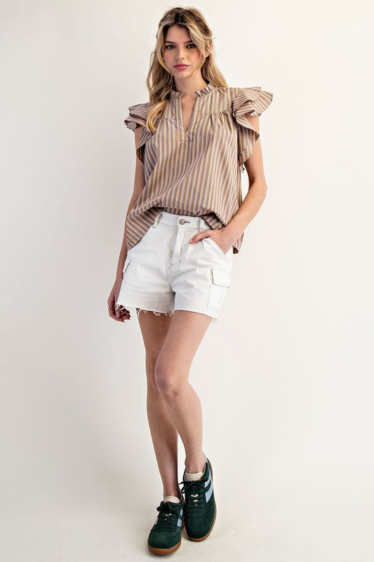 Illusion Flutter Sleeve Top