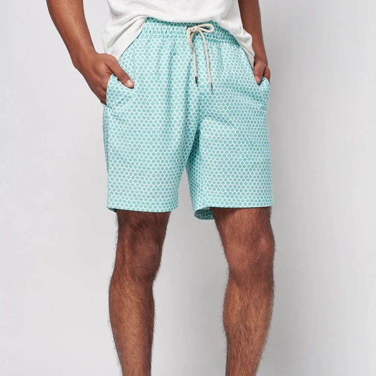 Faherty Beacon Trunk - Jade Fishscale Batik