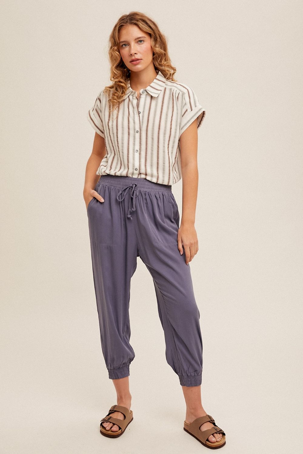 Brindle Striped Button Down