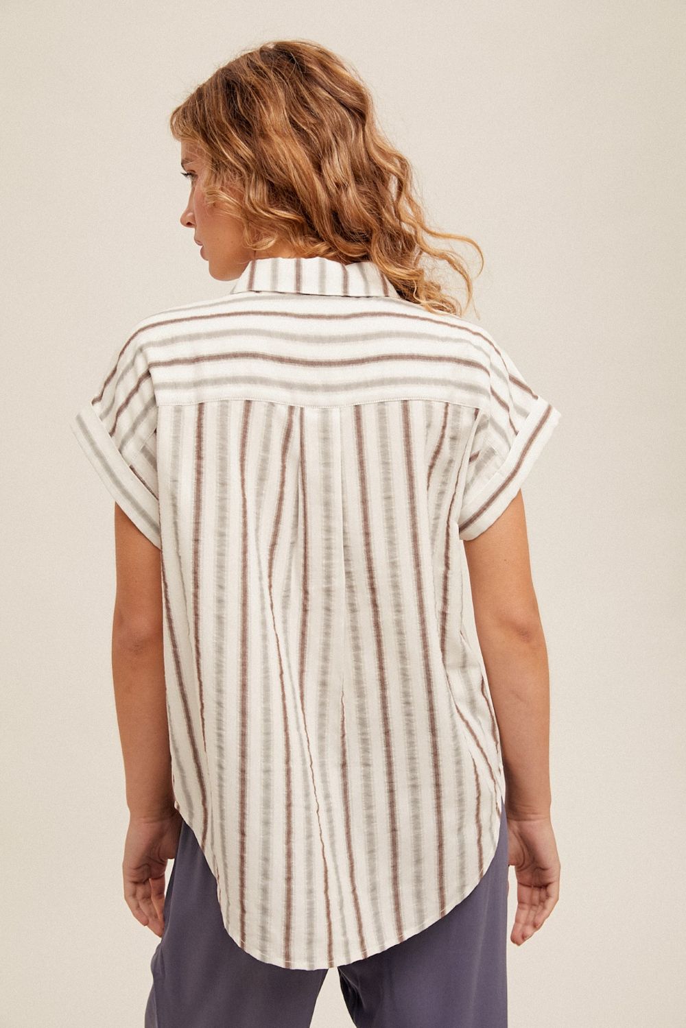 Brindle Striped Button Down