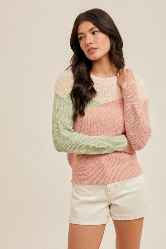 Neo Tri-Color Bouckle Sweater