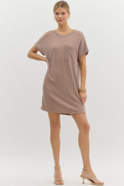 Ribbed Mini Dress