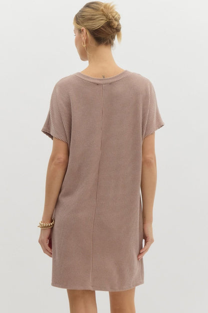 Ribbed Mini Dress
