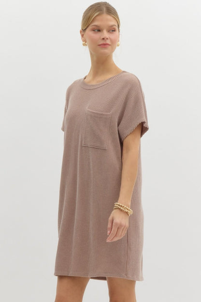 Ribbed Mini Dress