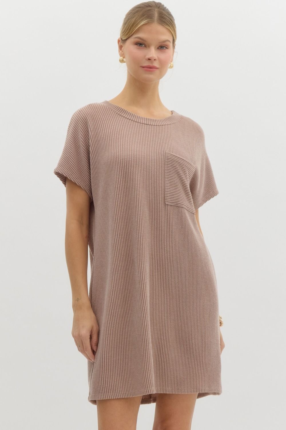 Ribbed Mini Dress