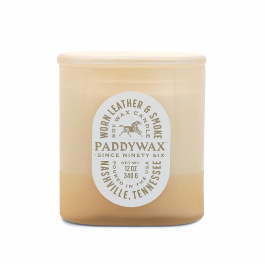 Vista 12 oz Candle - Worn Leather + Smoke