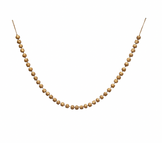Carved Paulownia Wood Bead Garland