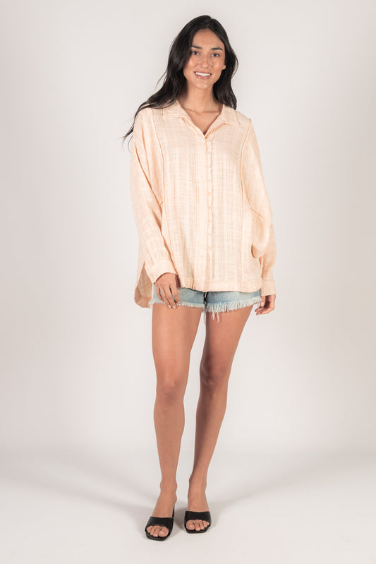 Washed Dolman Top - Cream